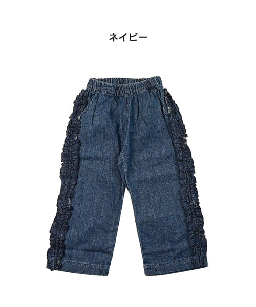 日本童裝 MARKEY’S  ocean&ground側褶皺牛仔褲 90-140cm 女童款 秋季 PANTS