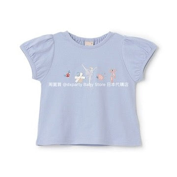 Japanese children's clothing pe#main contact cool embroidered top 80-130cm girls summer TOPS 