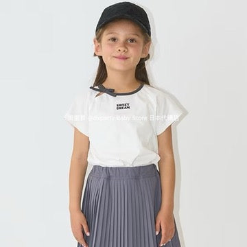Japanese children's clothing Ly# mine bow top 100-150cm girls summer TOPS 