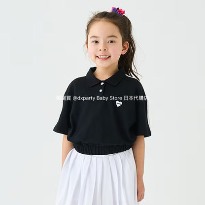 Japanese children's clothing mini#ML short polo top 100-140cm girls summer TOPS 