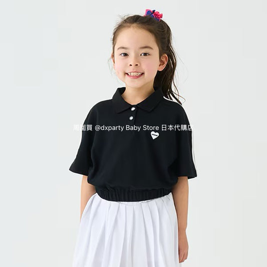 Japanese children's clothing mini#ML short polo top 100-140cm girls summer TOPS 