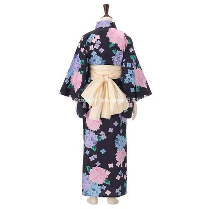 Lovetoxic 2Way Japanese Yukata Kimono 150-160cm Girls Summer Outerwear Dresses Japanese Summer Festival Special 