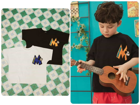 Japanese children's clothing BREEZE x Disney printed top 80-140cm boys' summer TOPS 