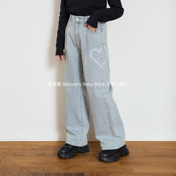 Lovetoxic Japanese children's clothing dark pattern jeans 140-170cm girls summer PANTS 