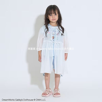 Japanese children's clothing Ly# mine 2Way two-piece sheer jacket 100-150cm girls summer outerwear 