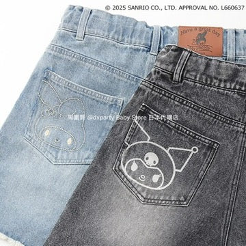 Lovetoxic x Sanrio Japanese Kids' Denim Shorts (140-160cm) for Girls (Summer PANTS) 