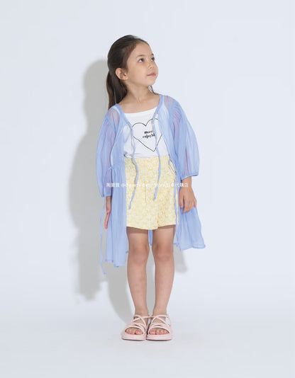 Japanese children's clothing Ly# mine 2Way two-piece sheer jacket 100-150cm girls summer outerwear 