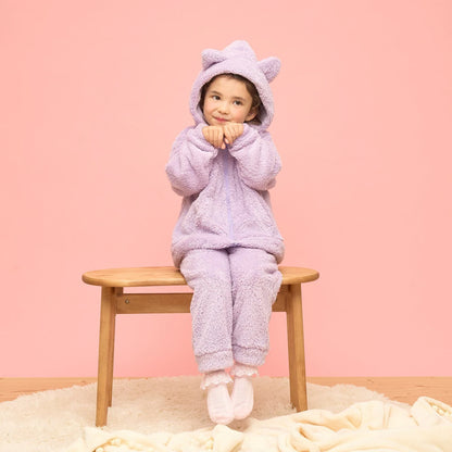 日本童裝 Ly# mine 毛毛睡衣套裝 100-150cm 女童款 冬季 TOPS PANTS 睡衣系列