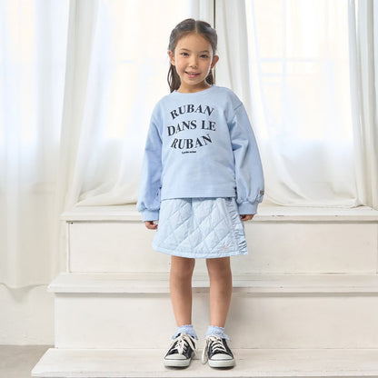 日本童裝 Ly# mine 側邊褶皺印花衛衣 100-150cm 女童款 冬季 TOPS