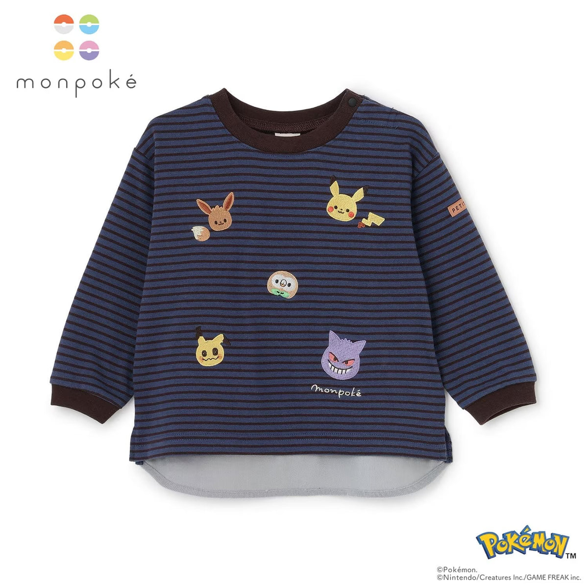 日本童裝 pe#main x【monpoke】假兩件衛衣 80-120cm 男童款/女童款 夏季 TOPS