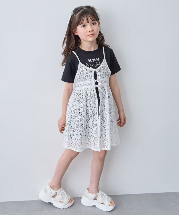 日本童裝 aF#a325 上衣及吊帶蕾絲裙 110-160cm 女童款 夏季 TOPS DRESSES