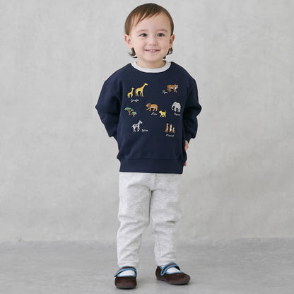 日本童裝 pe#main 動物刺繡衛衣 80-120cm 男童款 冬季 TOPS