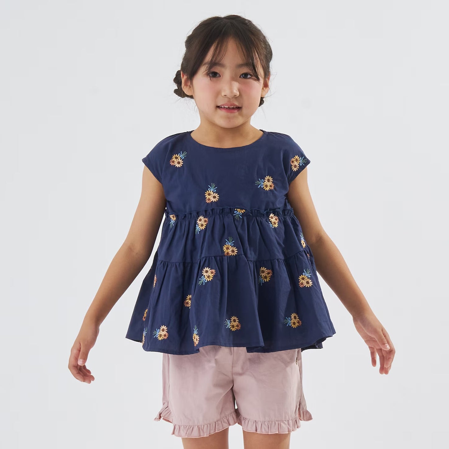Japanese children's clothing Ly# mine tank top and shorts set 100-150cm girls summer TOPS PANTS 