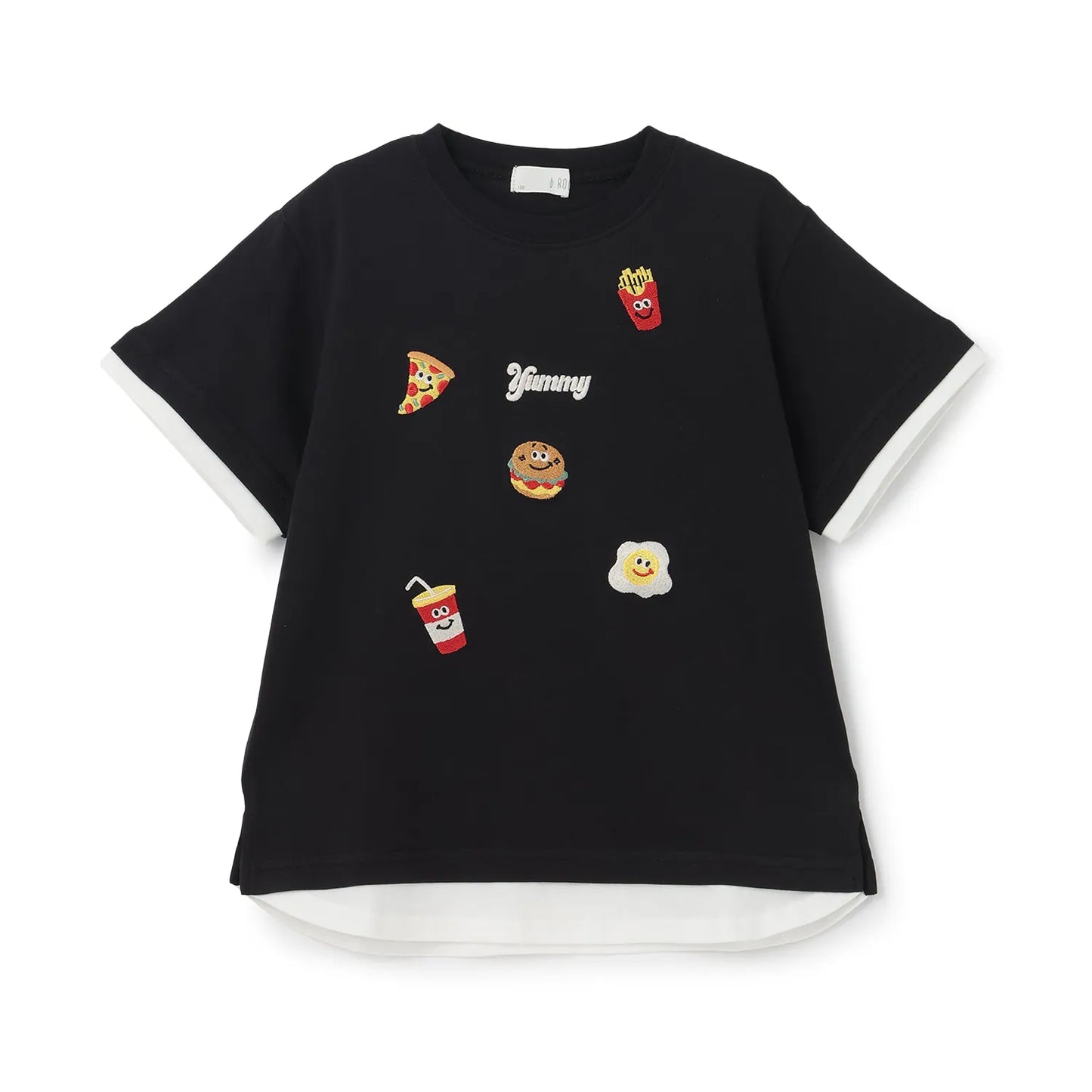 日本童裝 b・R# 假兩件刺繡圖案上衣 90-140cm 男童款 夏季 TOPS