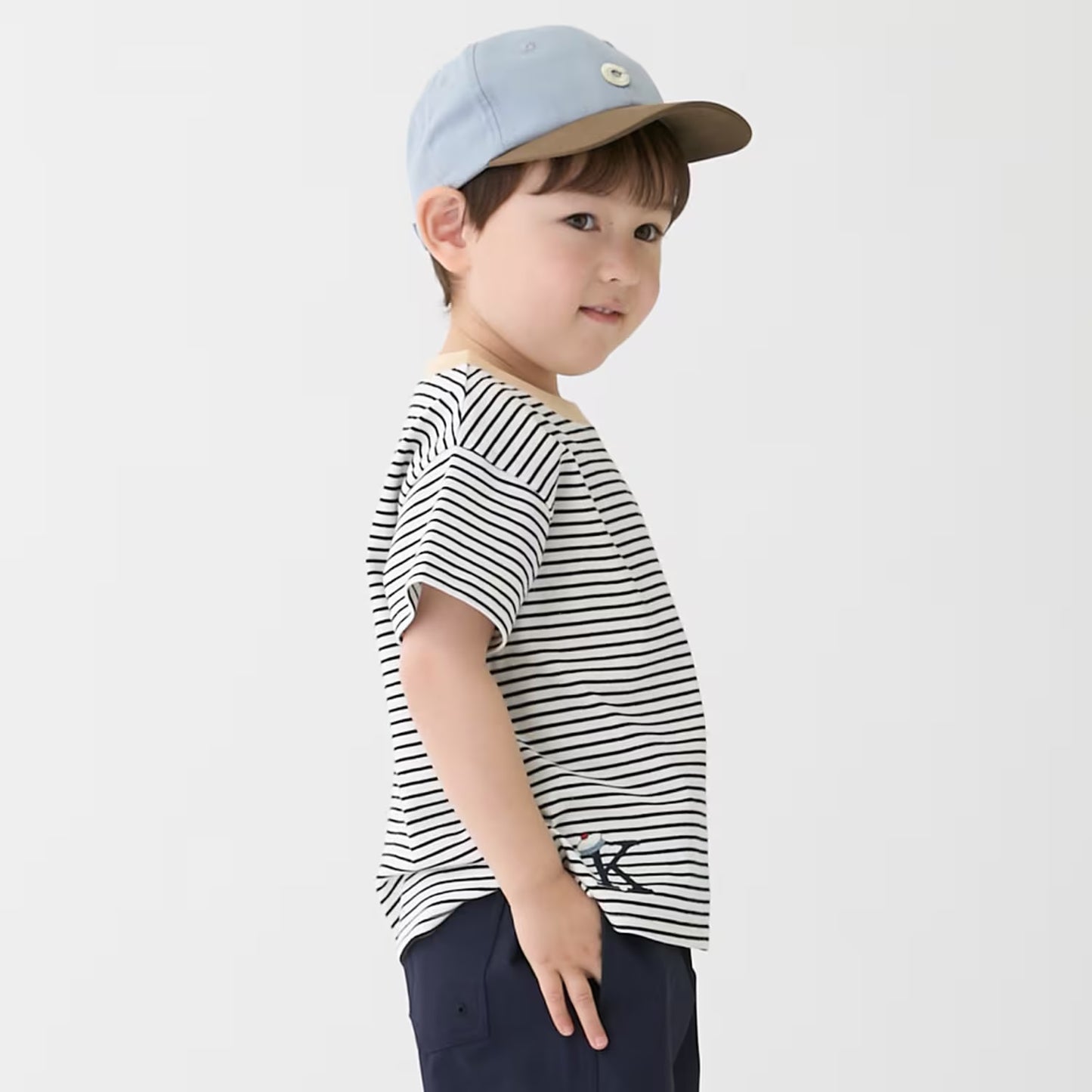 日本童裝 pe#main 防污系列 間條上衣 80-130cm 男童款 夏季 TOPS