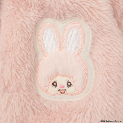 日本童裝 pe#main x Monchhichi 毛毛連衣及口水巾 70-80cm 男童款/女童款 初生嬰兒 秋季 Jumpsuit