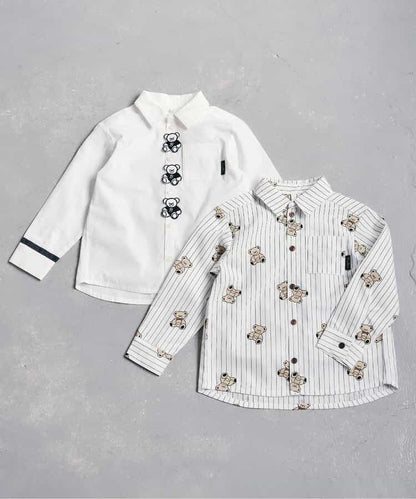 日本童裝 apres les cours x tiny bear 襯衫 90-120cm 男童款 冬季 TOPS 面試/宴會/表演 兒童服飾