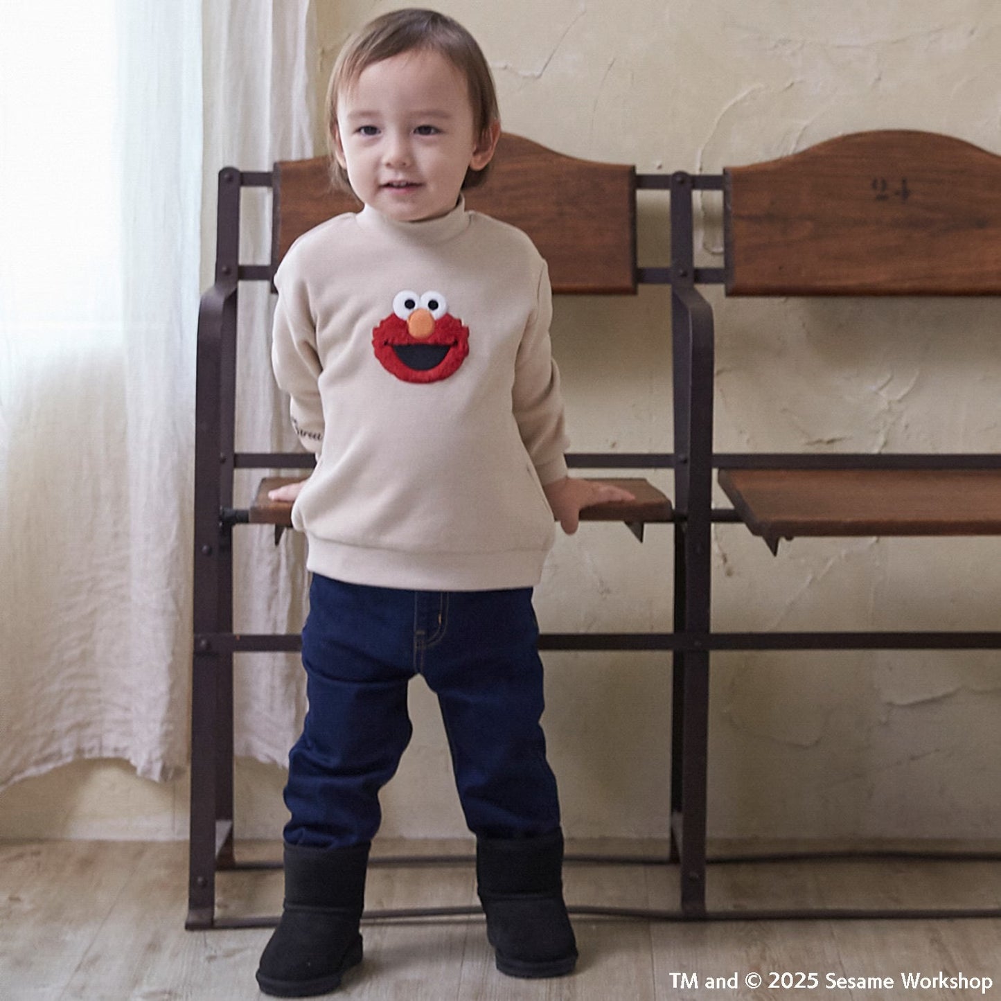 日本童裝 pe#main x SESAME STREET 芝麻街衛衣 80-130cm 男童款/女童款 冬季 TOPS