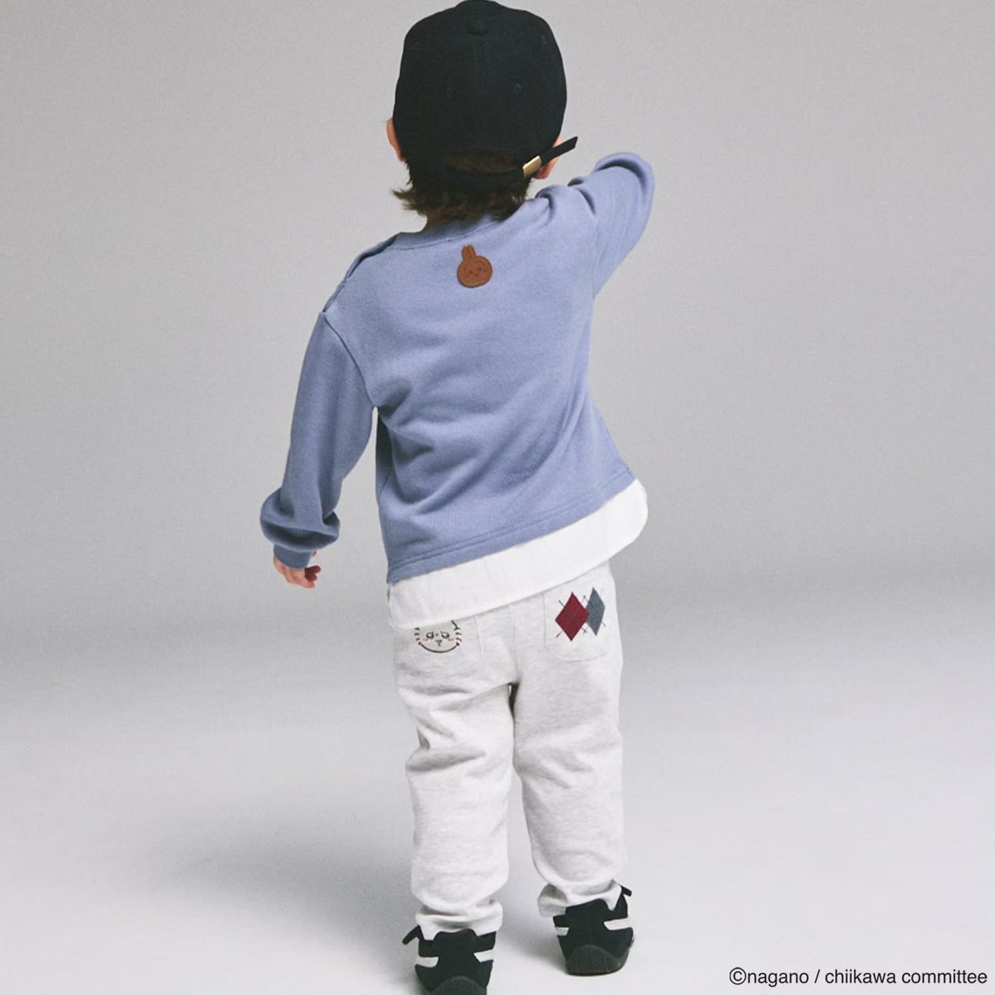 日本童裝 pe#main x【Chiikawa】菱形貼花長褲 80-130cm 男童款/女童款 初生嬰兒 夏季 PANTS