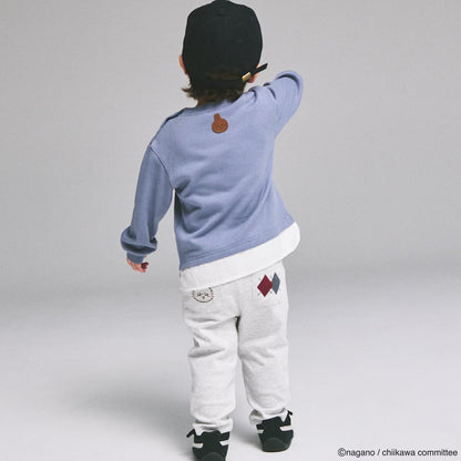 日本童裝 pe#main x【Chiikawa】菱形貼花長褲 80-130cm 男童款/女童款 初生嬰兒 夏季 PANTS