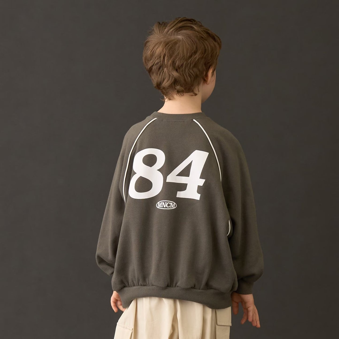 日本童裝 b・R# 抓毛數字印花衛衣 110-150cm 男童款 冬季 TOPS