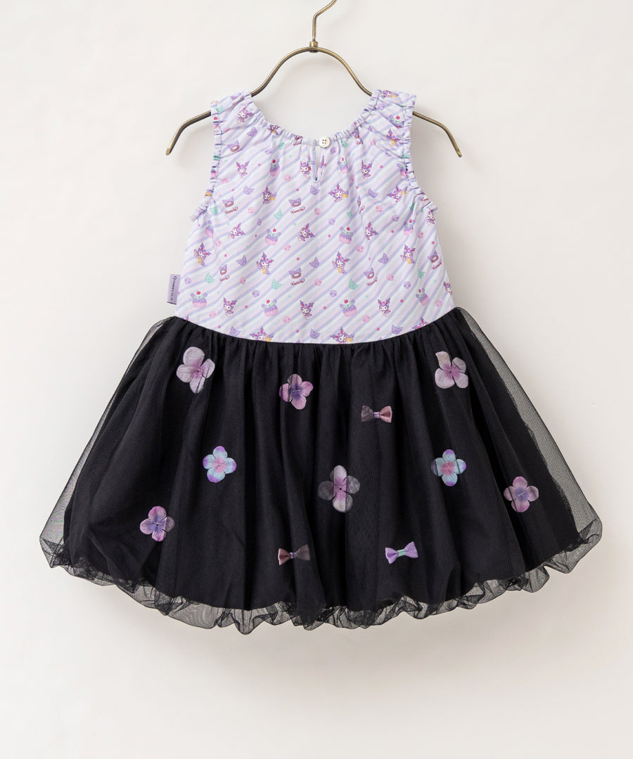 日本童裝 panpantutu x Sanrio Kuromi 泡泡背心連身裙 80-150cm 女童款 夏季 DRESSES
