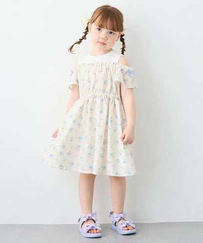 日本童裝 aF#a325 露肩連身裙 100-150cm 女童款 夏季 DRESSES
