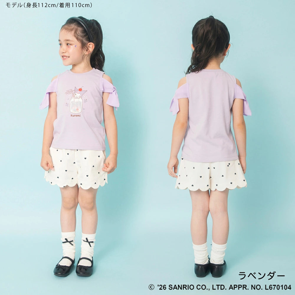 日本童裝 Branshes x Sanrio 雪紡露肩上衣 90-130cm 女童款 夏季 TOPS