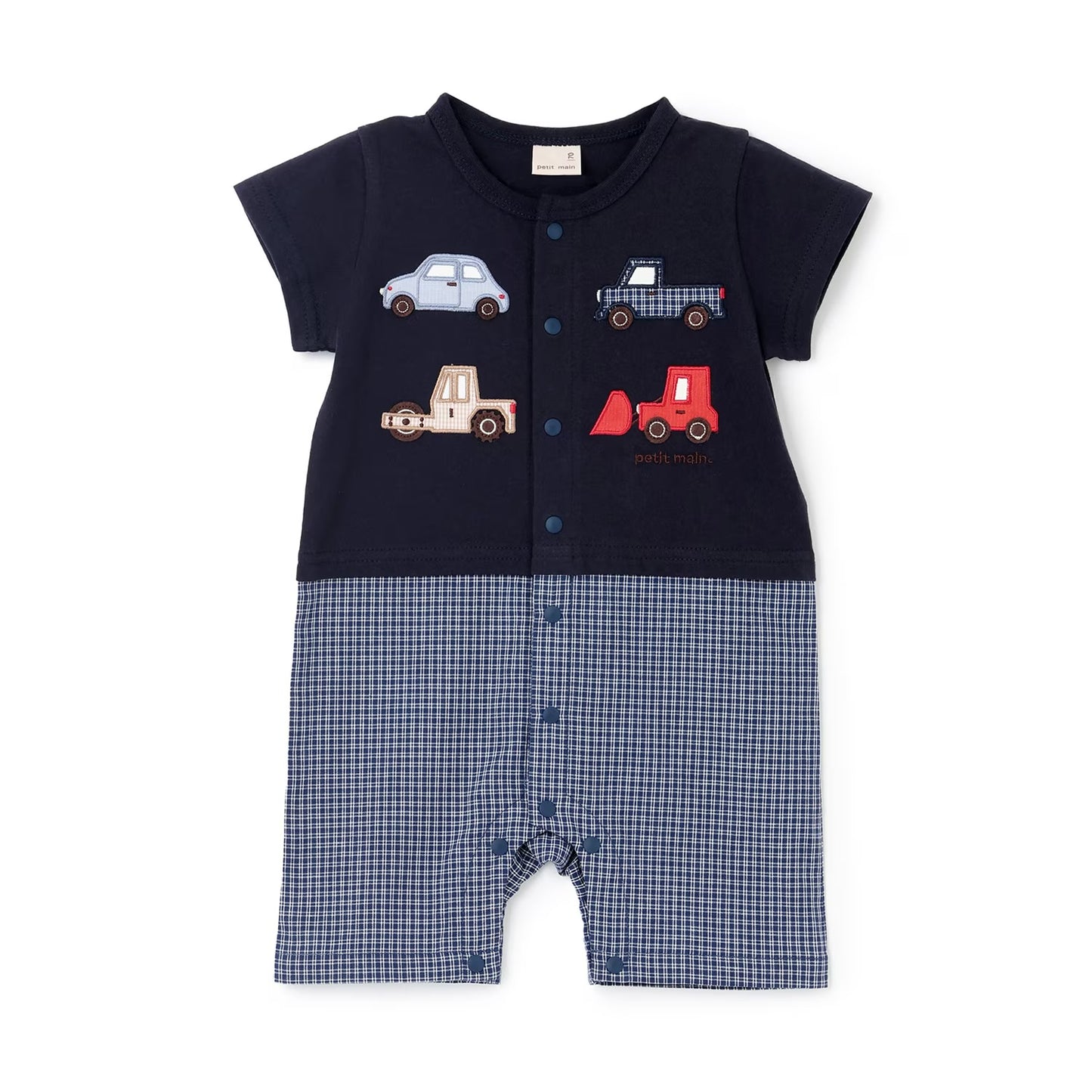日本童裝 pe#main 拼接連衣 70-80cm 男童款 初生嬰兒 夏季 Jumpsuit
