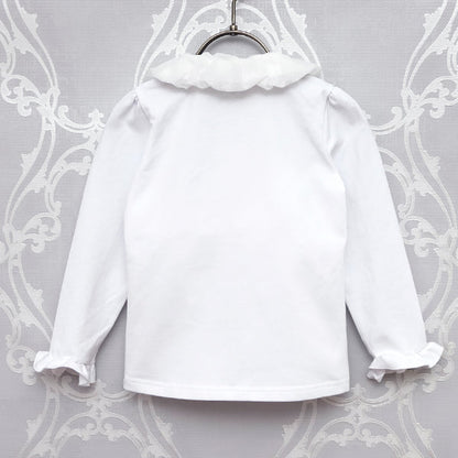 Japanese children's clothing panpantutu bubble collar shirt 90-150cm girls summer TOPS interview / banquet / performance 