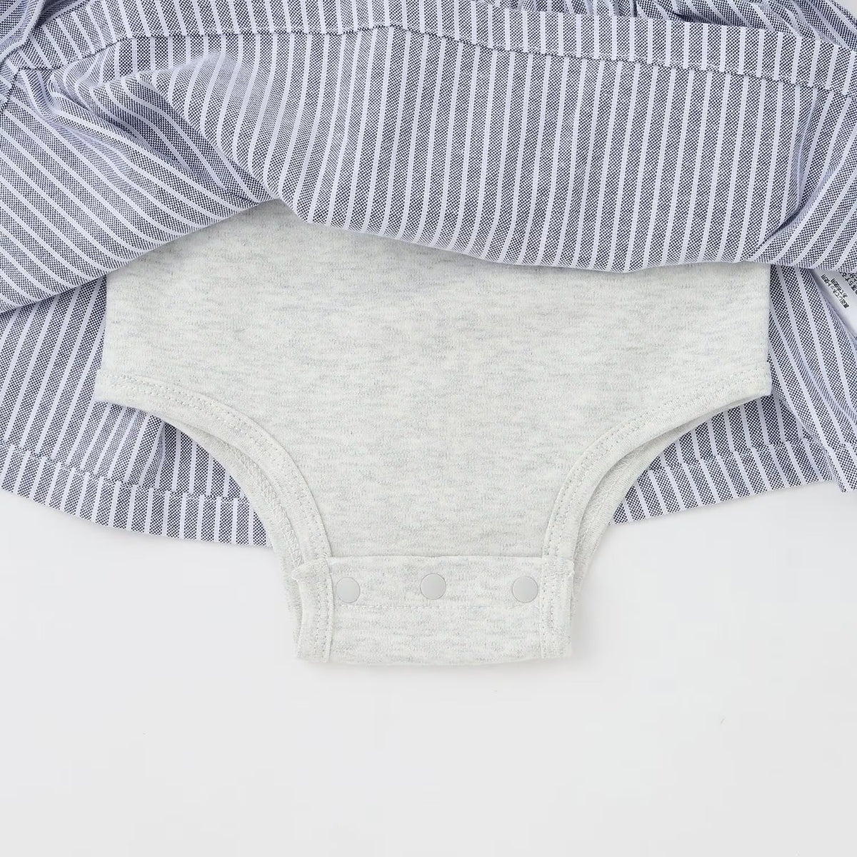 日本童裝 pe#main x【POLO BCS】襯衫連衣 70-80cm 女童款 初生嬰兒 秋季 Jumpsuit