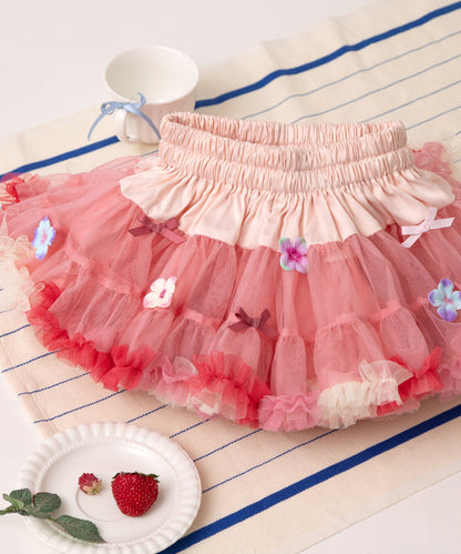Japanese children's clothing panpantutu strawberry cake tutu skirt 70-135cm girls' newborn baby summer SKIRTS 