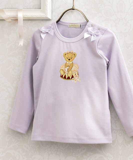Japanese children's clothing panpantutu ballet pattern top 80-150cm girls summer TOPS 