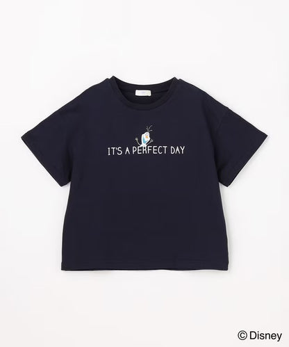日本童裝 aF#a325 x Disney FROZEN 接觸冷感 印花上衣 90-140cm 女童款 夏季 TOPS