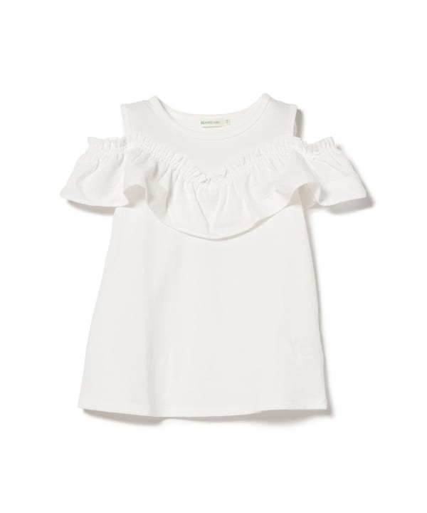 日本童裝 BE#AMS mini 荷葉邊露肩上衣 90-140cm 女童款 夏季 TOPS