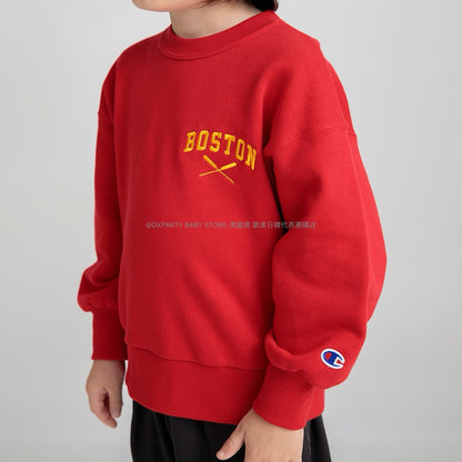 Japanese Children's Clothing Branches Champion Sweatshirt 100-150cm Boys' Autumn TOPS New Year Red