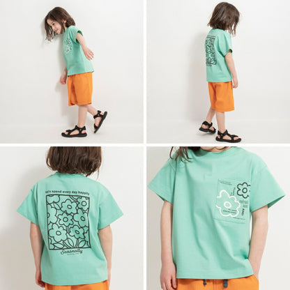 Japanese Branches Children's Clothing UV-Proof, Quick-Drying, Seven-Function Printed Top (80-150cm) for Boys (Summer TOPS) 