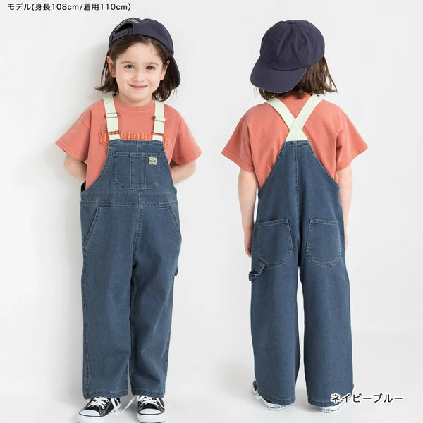 日本童裝 Branshes 牛仔背帶褲 90-150cm 男童款 夏季 Jumpsuit