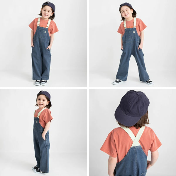 日本童裝 Branshes 牛仔背帶褲 90-150cm 男童款 夏季 Jumpsuit