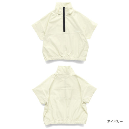 Japanese children's clothing Branches quick-drying half-zip short-sleeved top 90-150cm boys' summer TOPS 