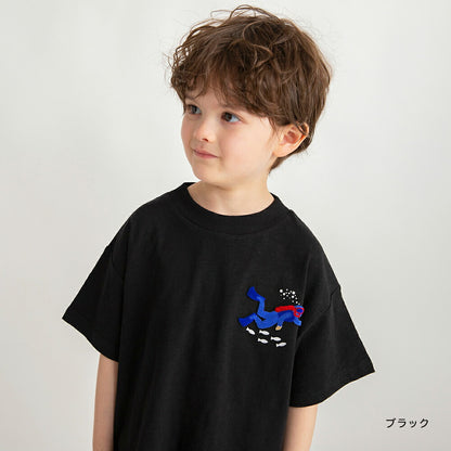 Japanese children's clothing Branches ocean 3D pattern top 80-150cm boys summer TOPS 