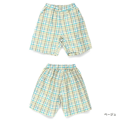 Japanese children's clothing Branches checkered shorts 90-150cm boys' summer PANTS 