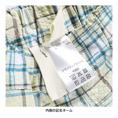 Japanese children's clothing Branches checkered shorts 90-150cm boys' summer PANTS 