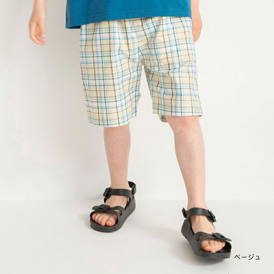 Japanese children's clothing Branches checkered shorts 90-150cm boys' summer PANTS 