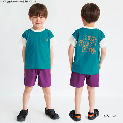 Japanese children's clothing Branches printed tops 80-150cm boys' summer TOPS 