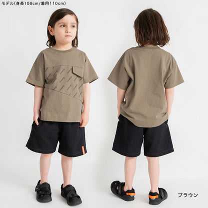 Japanese children's clothing Branches fake pocket top 80-150cm boys summer TOPS 
