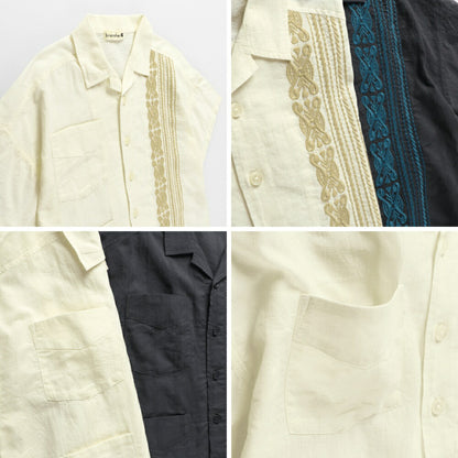 Japanese Children's Clothing Branches Cuban Striped Shirt 100-150cm Boys Summer TOPS 