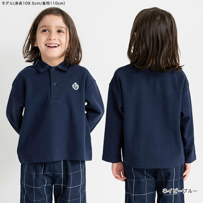 日本童裝 Branshes 格仔polo上衣 100-150cm 男童款 秋季 TOPS
