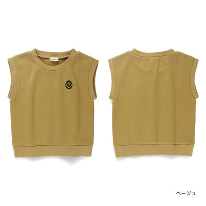 日本童裝 Branshes 暗紋衛衣背心 90-150cm 男童款 秋季 TOPS
