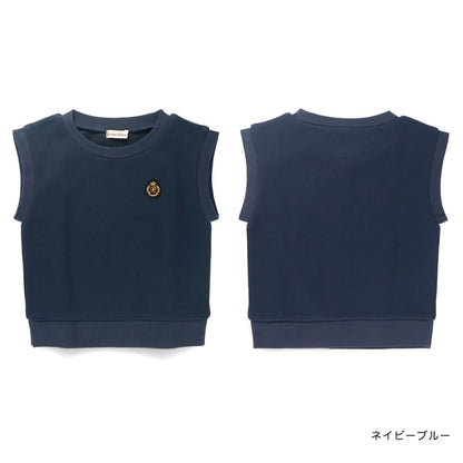 日本童裝 Branshes 暗紋衛衣背心 90-150cm 男童款 秋季 TOPS
